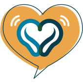 Tel-Aide Montr&eacute;al phylact&egrave;re avec deux oreilles formant un coeur, qui semble r&eacute;sonner